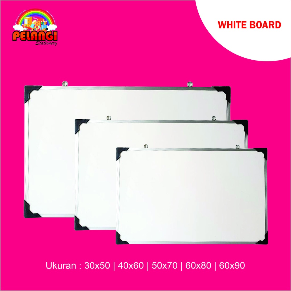 

Papan tulis white board berbagai ukuran