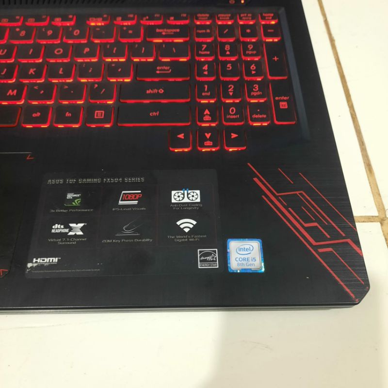 Laptop Asus TUF Gaming FX504GD(Military Grade) Cor i5-8300H Ram 8GB/1TB/SSD 128 Nvdia GTX 1050 4GB Fullset