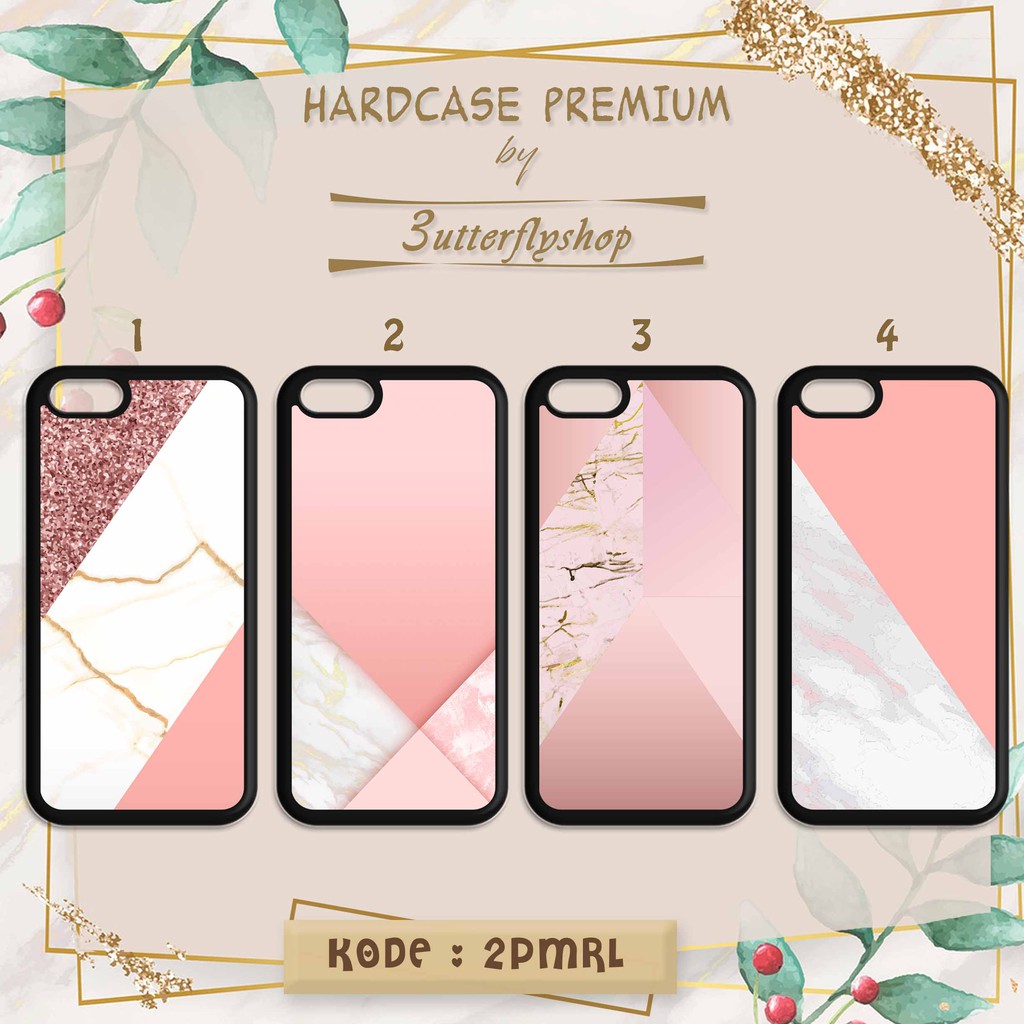 Hardcase Pink Marble casing case HP xiaomi samsung iphone oppo vivo realme redmi meizu