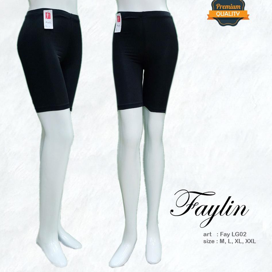 FAYLIN | Celana Short Dewasa Model Celana Ketat HITAM / legging paha / lejing bahan licin