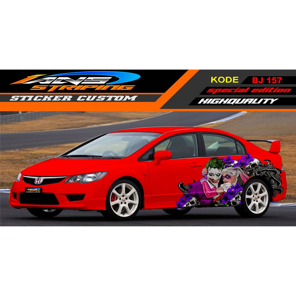 STICKER MOBIL SEDAN JOKER / DECAL STICKER MOBIL TIMOR / STICKER VIOS / STIKER MOBIL