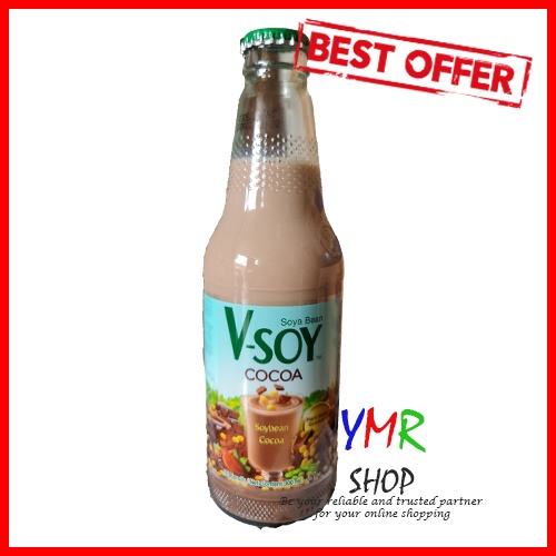 V-Soy Vsoy V Soy Susu Kedelai Soy Milk Coklat Chocolate Cocoa Multi Grain Bottle Botol 300ml