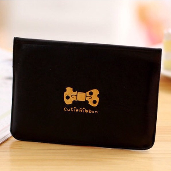 Dompet Kartu Lipat ZamZam Card Slot Logo Pita Cute Wallet Cutie Holder Korean Style