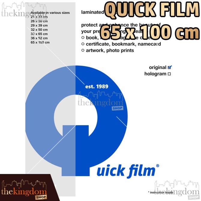 

Quick Film Sampul Plastik Laminating Ukuran 65 x 100 cm / 65x100cm