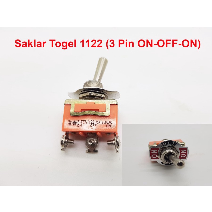saklar togell besar type 1021 2pin on off - type 1121 3pin on on - type 1122 3pin on off on - type 1322 6 pin on off on - switch konektor