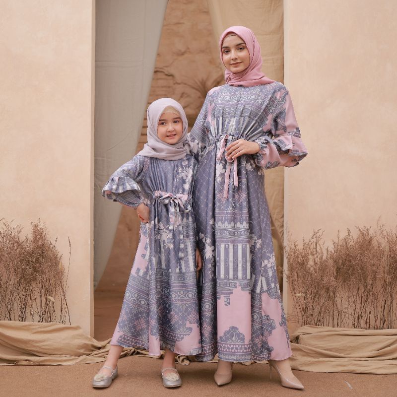 BUY 3 GET 1 FREE !! RAYA - GAMIS COUPLE IBU ANAK LEBARAN PESTA KONDANGAN MEWAH SILK TERBARU