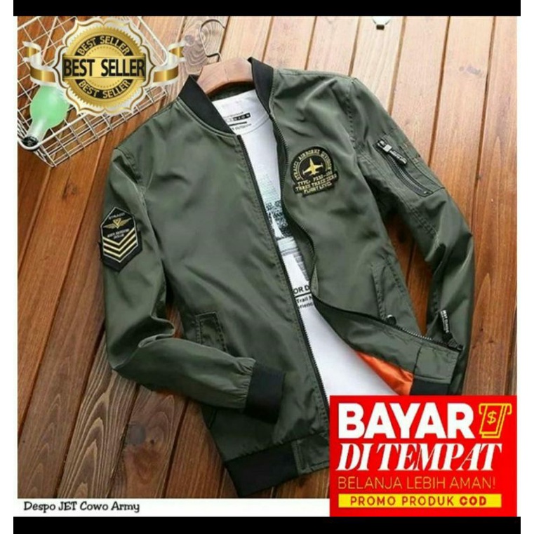 Jaket Bomber Pria Keren dan Tebal - Despo JET Army