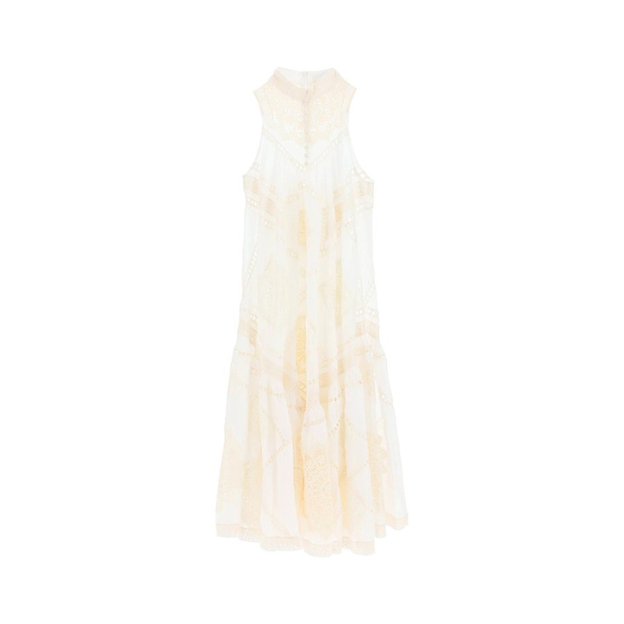 Zimmermann Jude Rami Sleeveless Long Dress Ivory