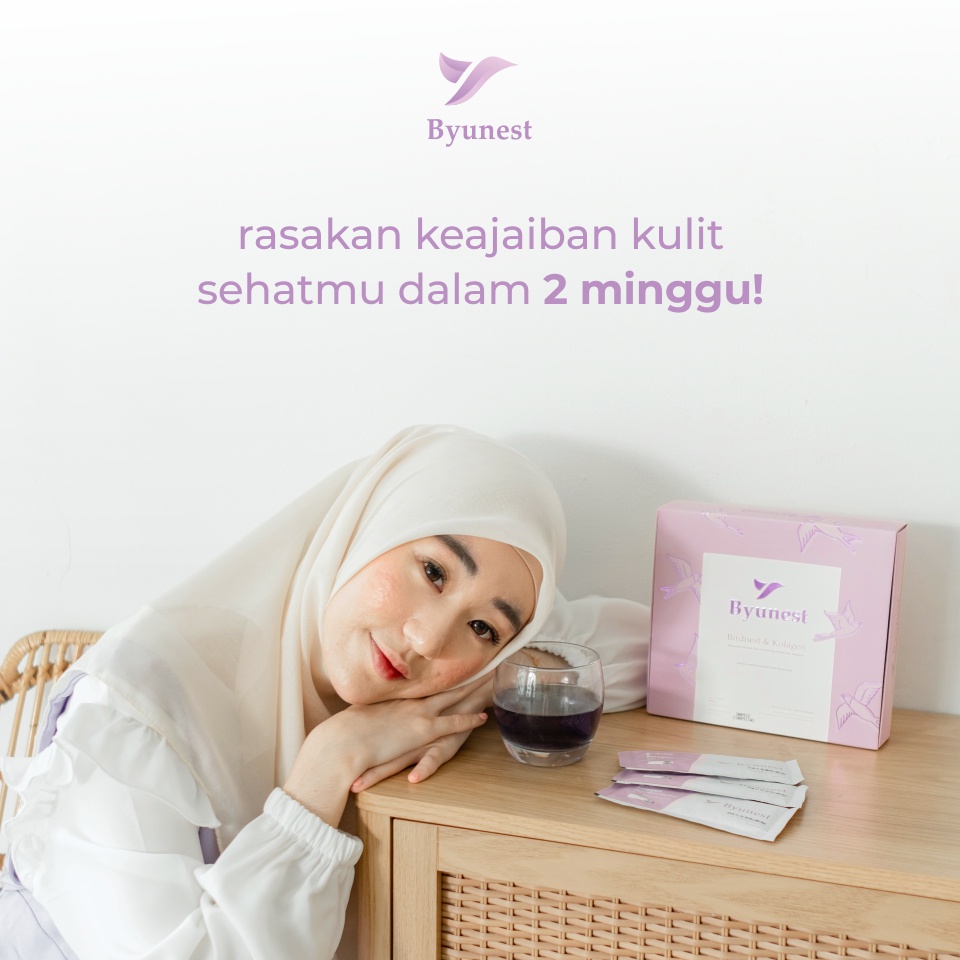 Byunest Collagen Drink – Minuman Kolagen Suplemen Kecantikan Cegah Flek Hitam Kerutan Samarkan Bekas