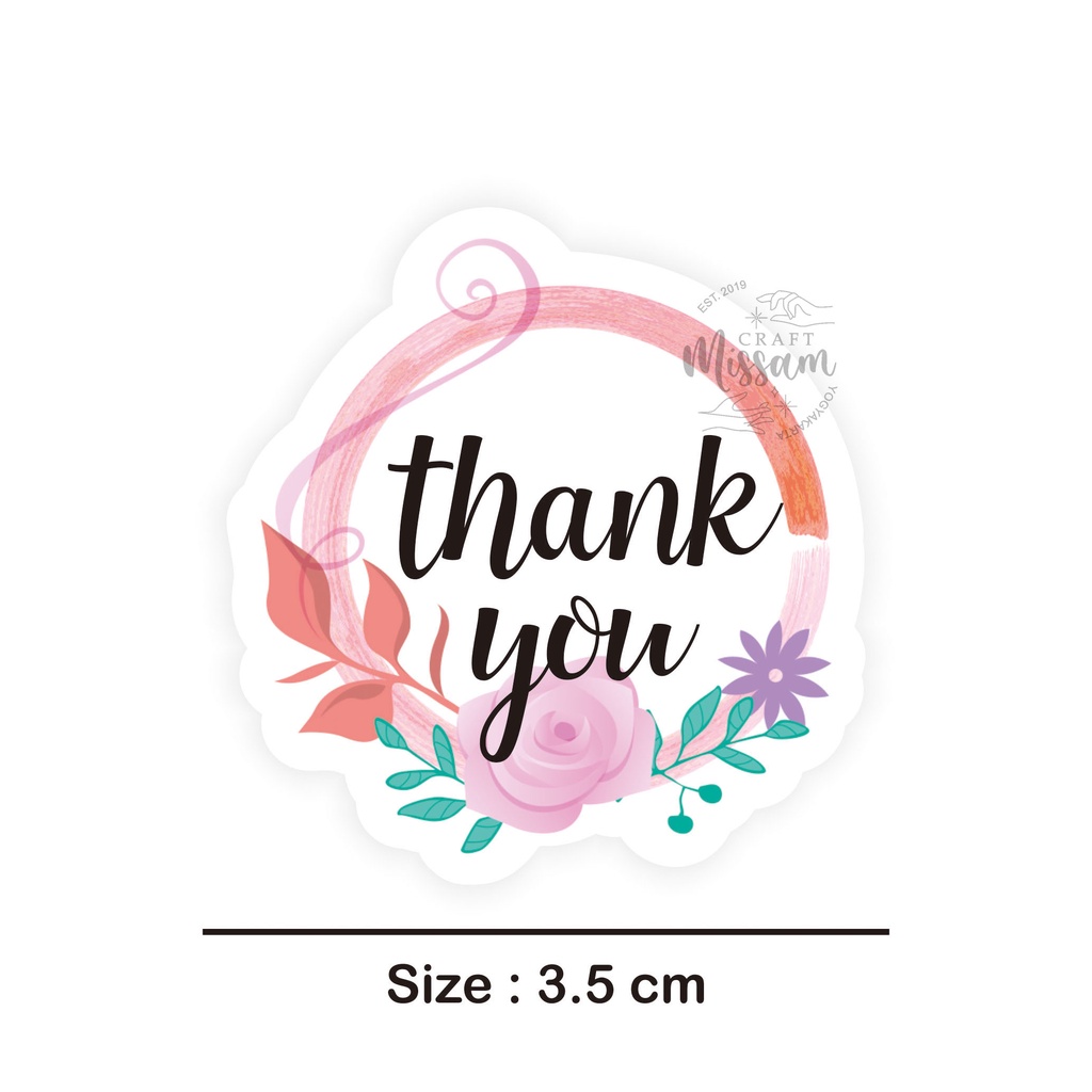 

60Pcs Thank You Sticker 3.5 CM TY019