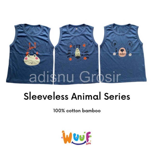 Kaos Kutung Bayi Anak SLEEVELESS BABY KIDS WUUF KIDS