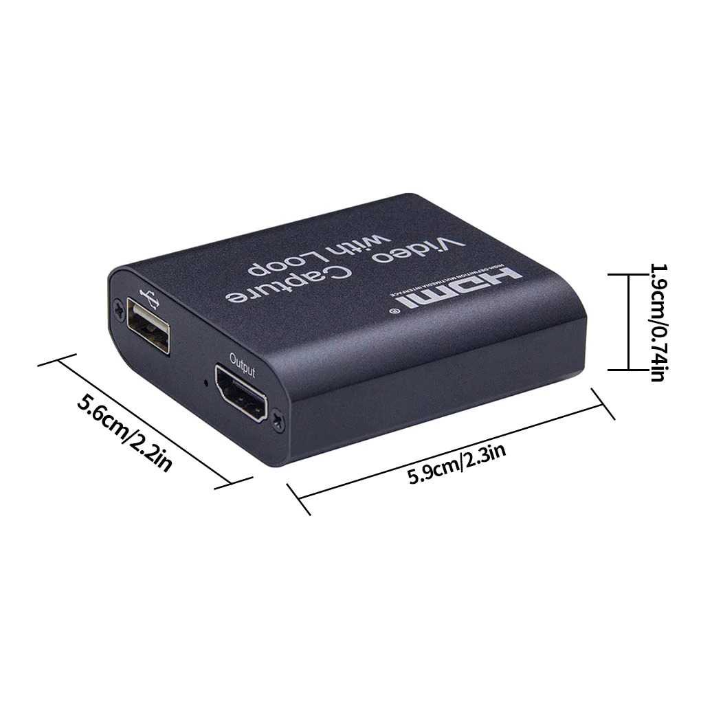 (1005 BARANG ORI) ALLOYSEED HDMI Video Capture Card Adapter Record Box USB2.0 4K RU901
