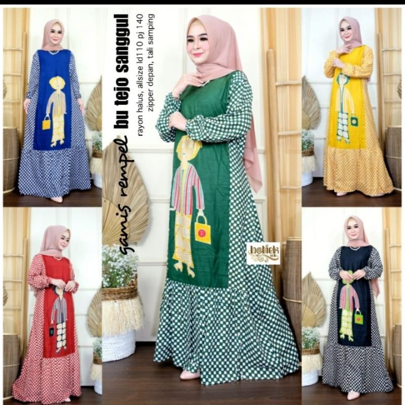 gamis rempel Bu tejo sanggul//bySEMERBAK