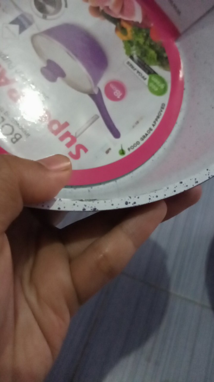 Orisinil - Panci Keramik Super Pan Purple (ungu) Bolde - Isi 5 Set