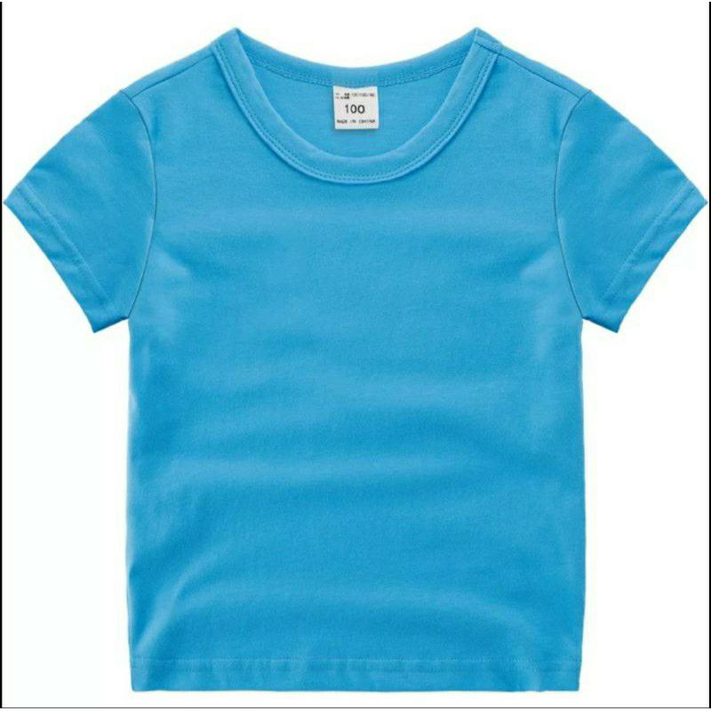 kaos polos anak cewek cowok 2-10th kaos oblong anak cowok cewek unisex katun combed