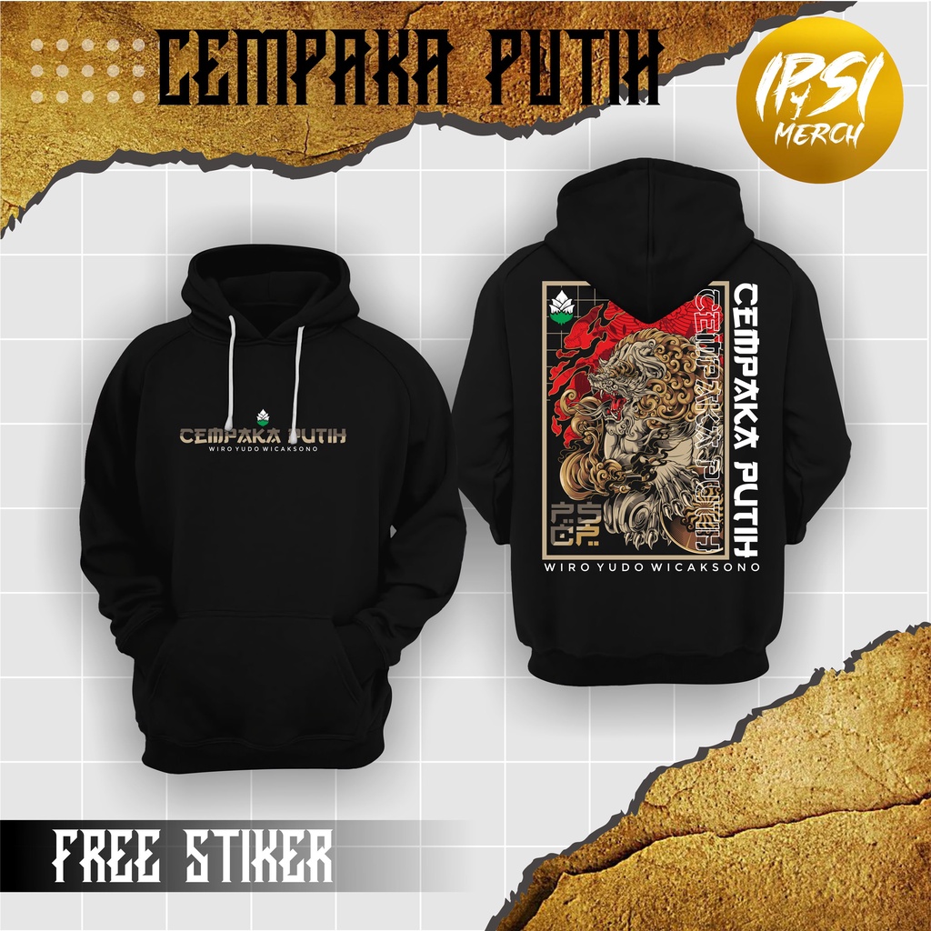 HOODIE CEMPAKA PUTIH MACAN ESTETIC