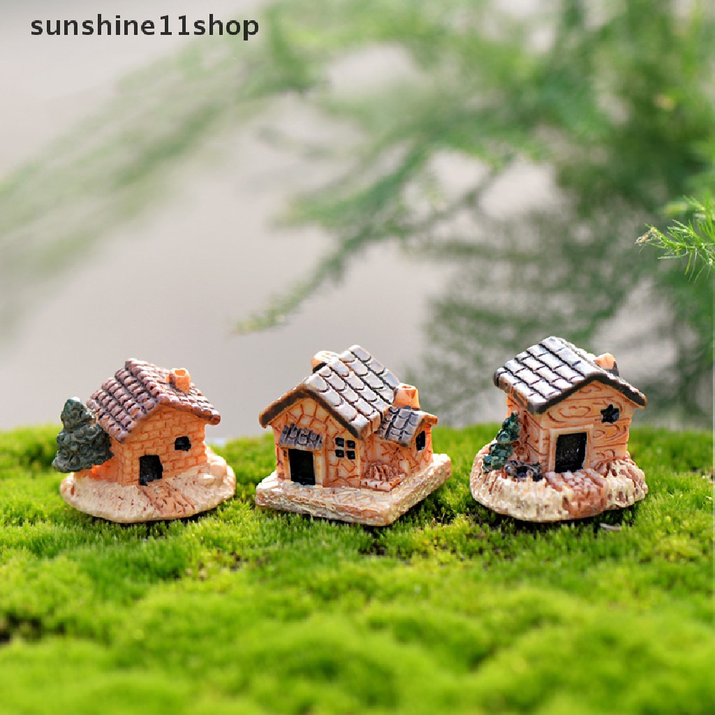 1pc Miniatur Rumah Bahan Resin Untuk Dekorasi Taman