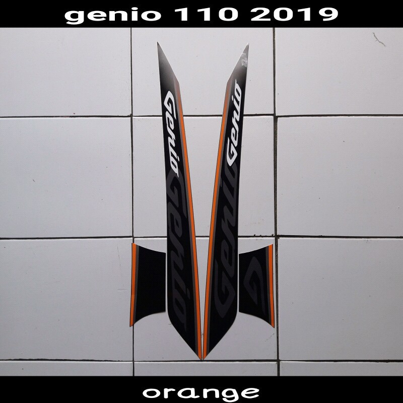 striping motor genio cbs 110 2019 orange