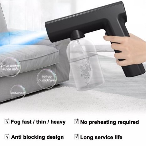 Grosir - 8068 Nano Spray Wireless 300ML / Spray Gun UV Disinfectant / Sterilizer Gun / Semprotan Fog