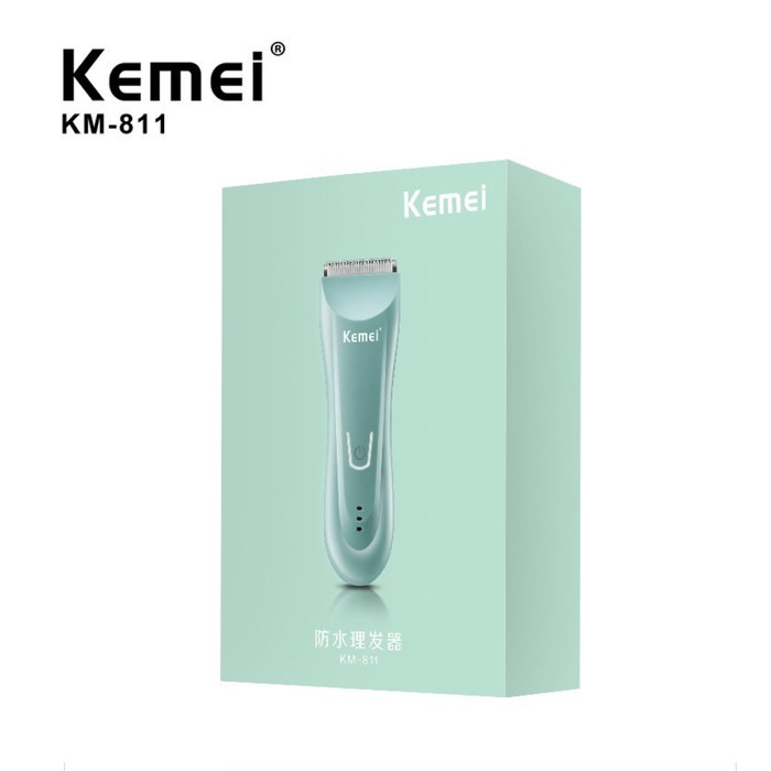 Original Hair Clipper Kemei 811 Alat Mesin Cukur Potong Rambut Anak Bayi Pria wanita cas usb pink