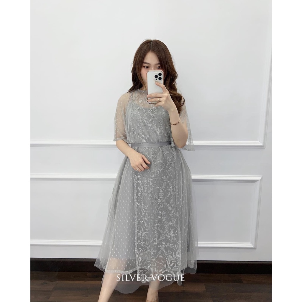 REALPIC LORENZA 4 UKURAN M L XL XXL DRESS FASHION PAKAIAN WANITA GAUN DRESS 2IN1 INNER DAN OUTER MR