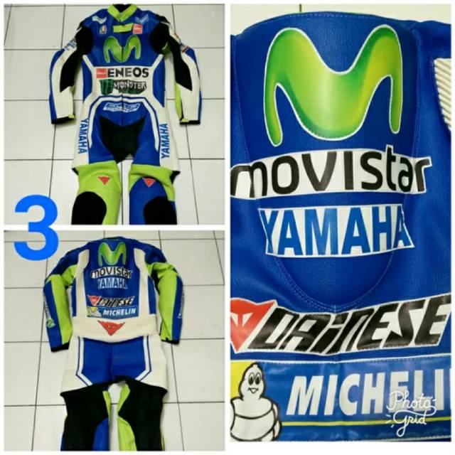 wearpack balap roadrace drag race biru yamaha