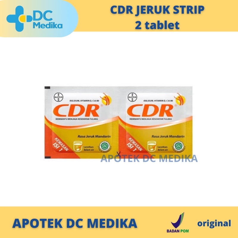CDR Effervescent Sachet 2’s / Vitamin Daya Tahan Tubuh / Vitamin C