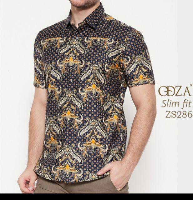 Odza Classic Kemeja Batik Muslim Pria Modis Lengan Pendek Premium Quality Datuserasan