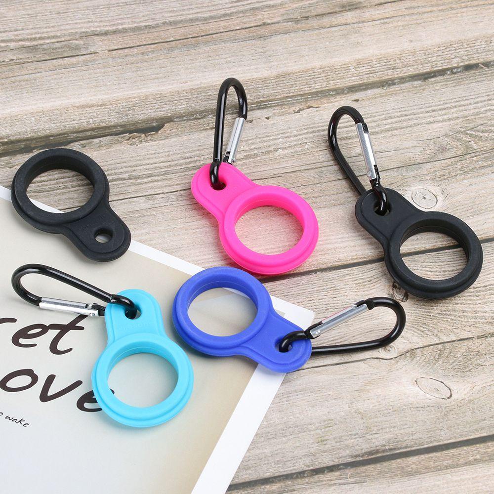 Lanfy Gesper Botol Air Gantungan Kunci Aluminium Alloy Alat Luar Ruangan Silikon Carabiner Klip Gesper Kait Olahraga Kettle Buckle