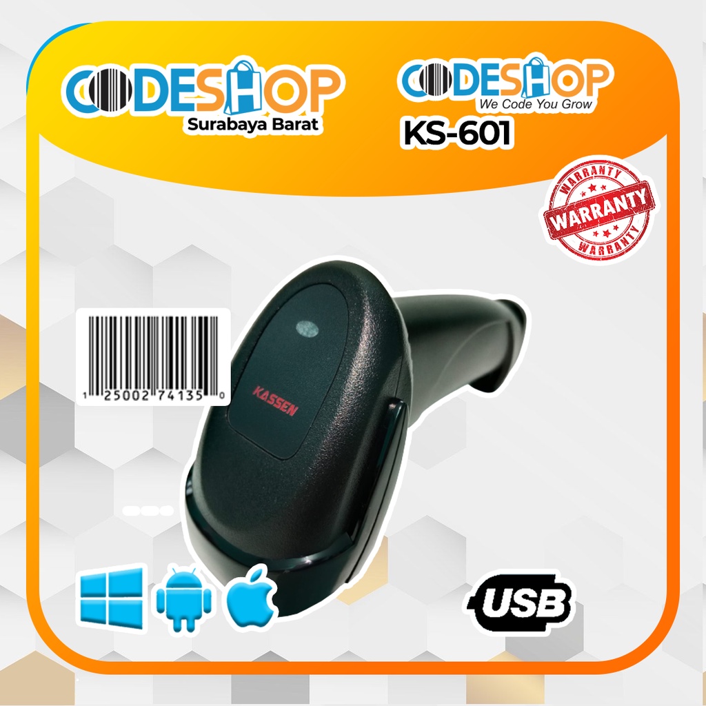 Scanner Barcode Kassen KS 601 Usb Stand