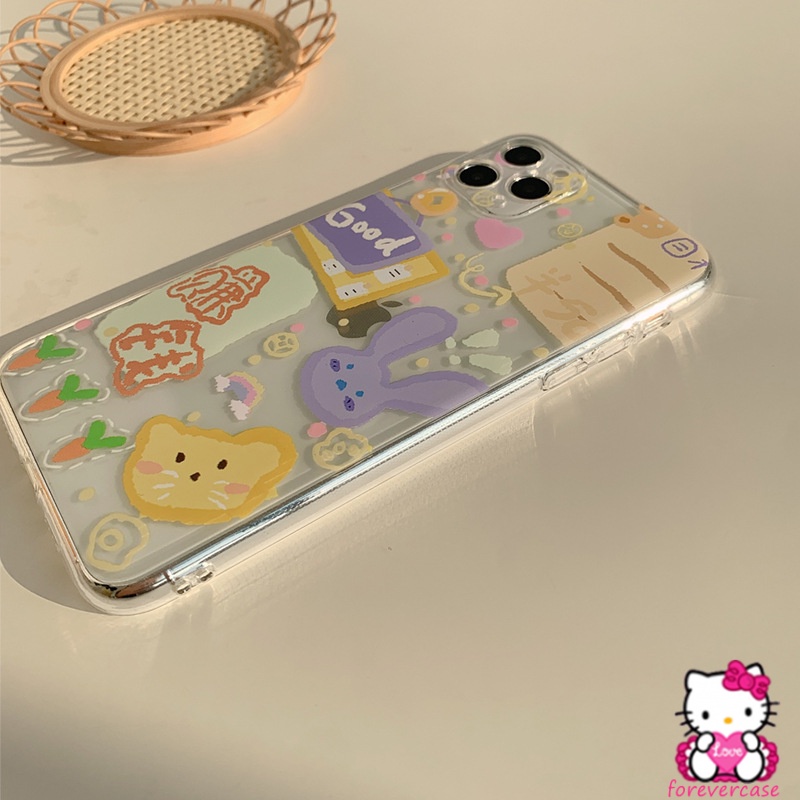 Samsung Case Transparent Casing Samsung A21S M11 A51 M22 M32 A52S A71 A22 A30S A50S A10S A50 A52 A72 A32 A12 A02S A11 A31 M12 Ins Cute Cartoon Graffiti Pattern Tpu Clear Phone Case Cover-1
