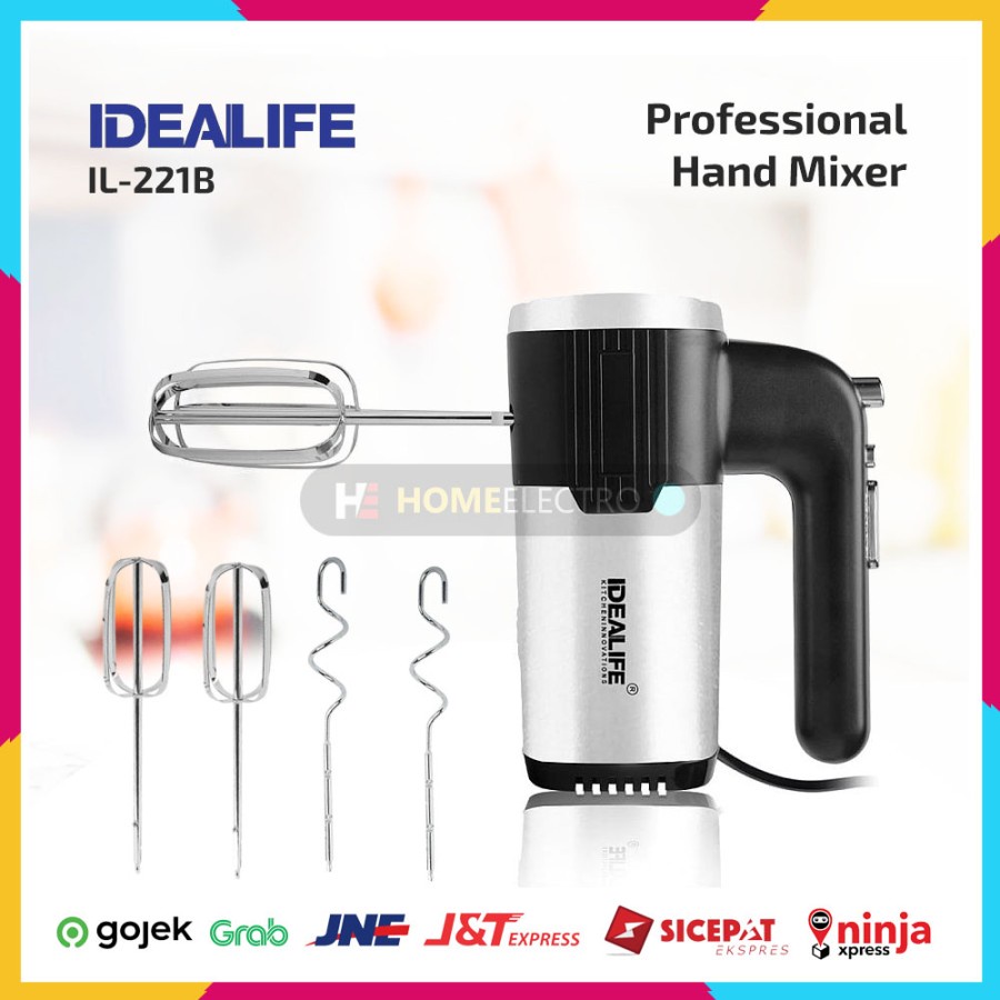 Idealife IL-221B Professional Hand Mixer Tangan IL 221B Multi Speed