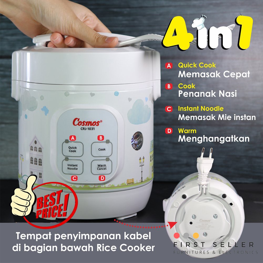 RICE COOKER MINI DIGITAL COSMOS CRJ101 / CRJ-1001 / CRJ 1031/CRJ 6601 ( 0,3 L - 0,8 L ) ORIGINAL 100% TERMURAH !