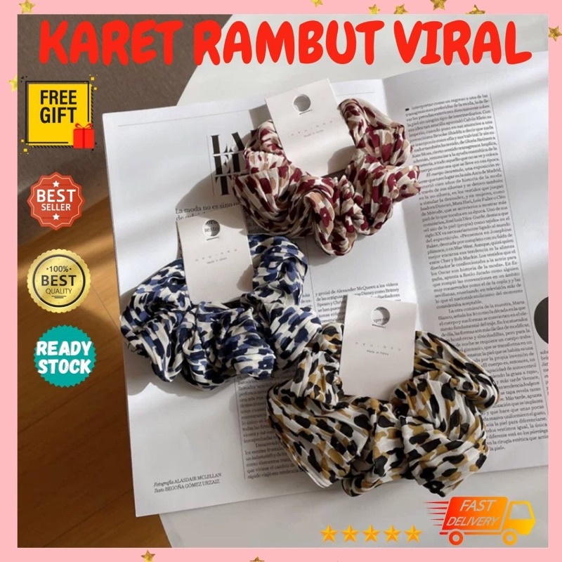 IKAT RAMBUT BANDANA SILK SCRUNCHIE SRUNCHIE SCRUNCIE SKRUNCHIE SCRUNCHIES AKSESORIS ASESORIS HAIR AC
