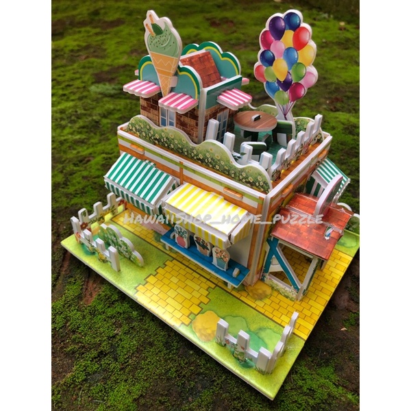 Puzzle 3D DIY bahan foam &amp; paper ICE CREAM HOUSE mainan puzzle edukasi anak (kado,pajangan,dekorasi)