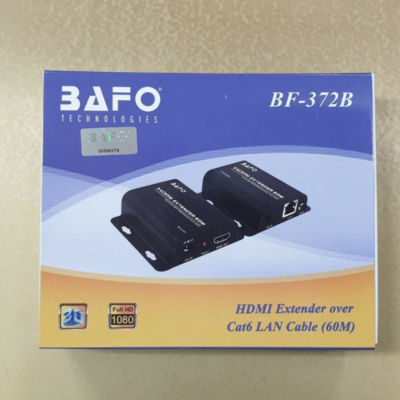 Bafo HDMI Extender 60Meter BF-372B Over Kabel Lan Cat6