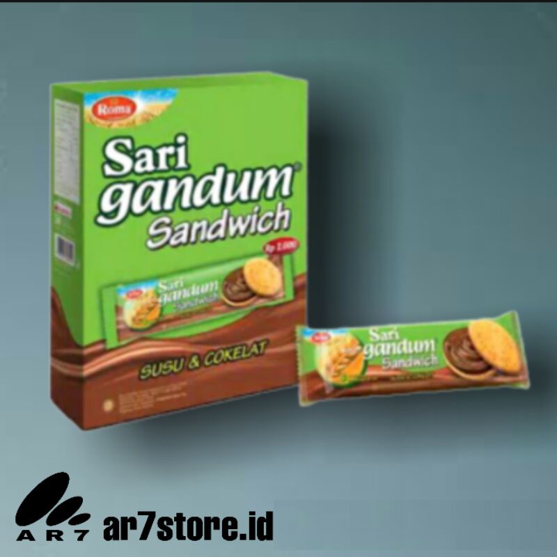 

SARI GANDUM Roma sandwich biskuit 1 Box isi 12pcs 38,5gr