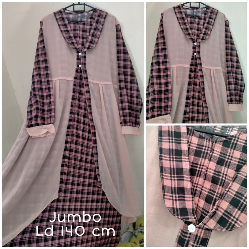NEW READY JUMBO LD 140 CM GAMIS + OUTER BUTTER KOTAK