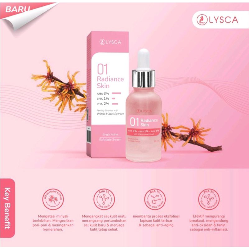 LYSCA 01 RADIANCE SKIN AHA 3%,BHA 1%,PHA 2% + Witch Hazel Extract 20ml