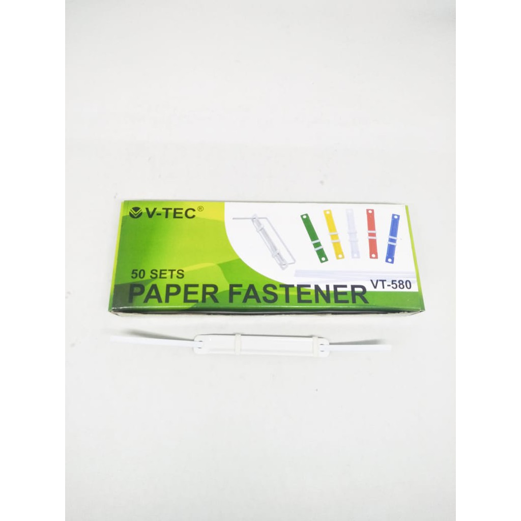 

ACCO PUTIH - PAPER FASTENER V-TEC VT580 PUTIH - PENGIKAT - PENJEPIT KERTAS ISI 50 SET