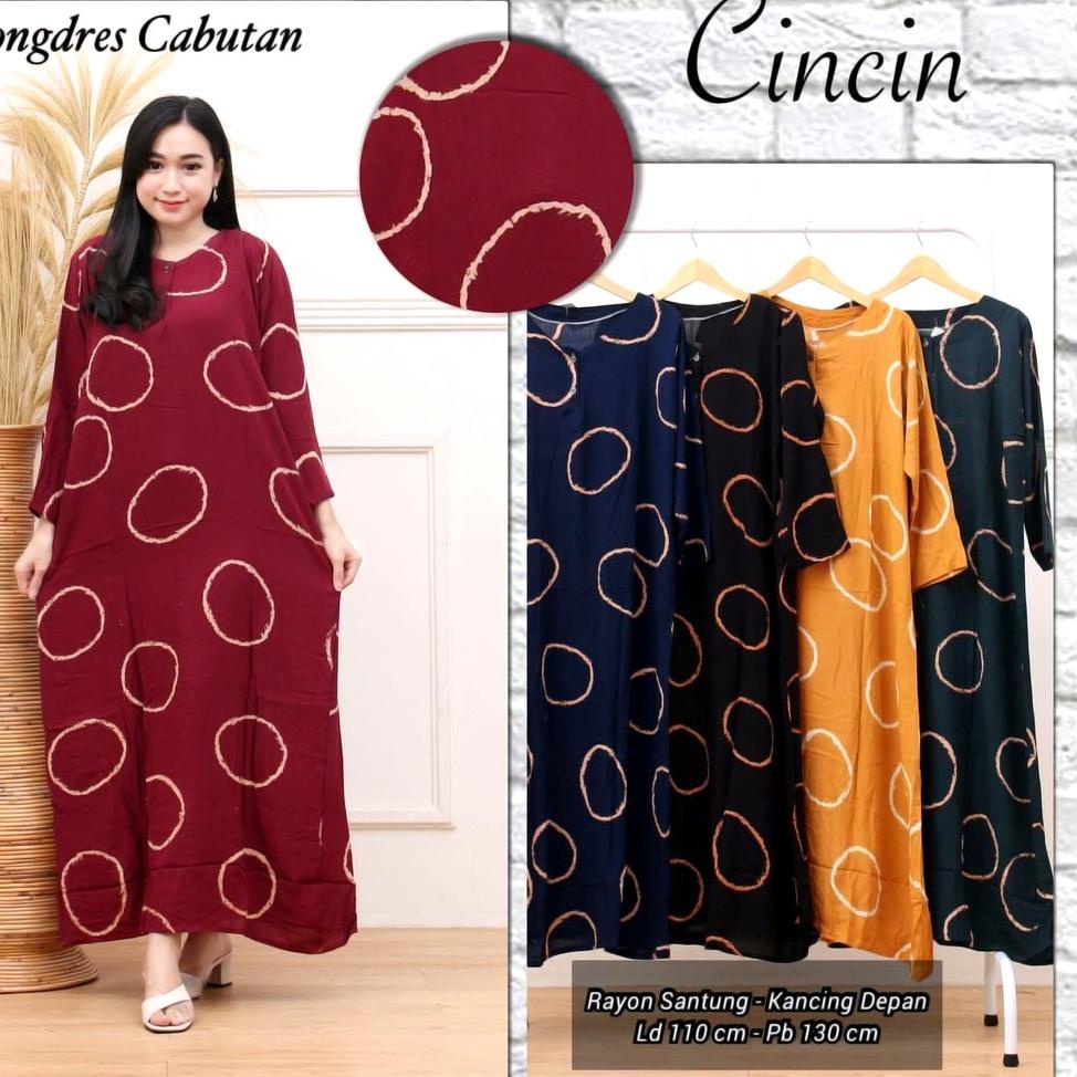 BATIK WANITA KEKINIAN DASTER DRESS BUSUI LENGAN PANJANG RAYON LONGDRES CABUTAN ( TIEDYE PERCA NOVIA 