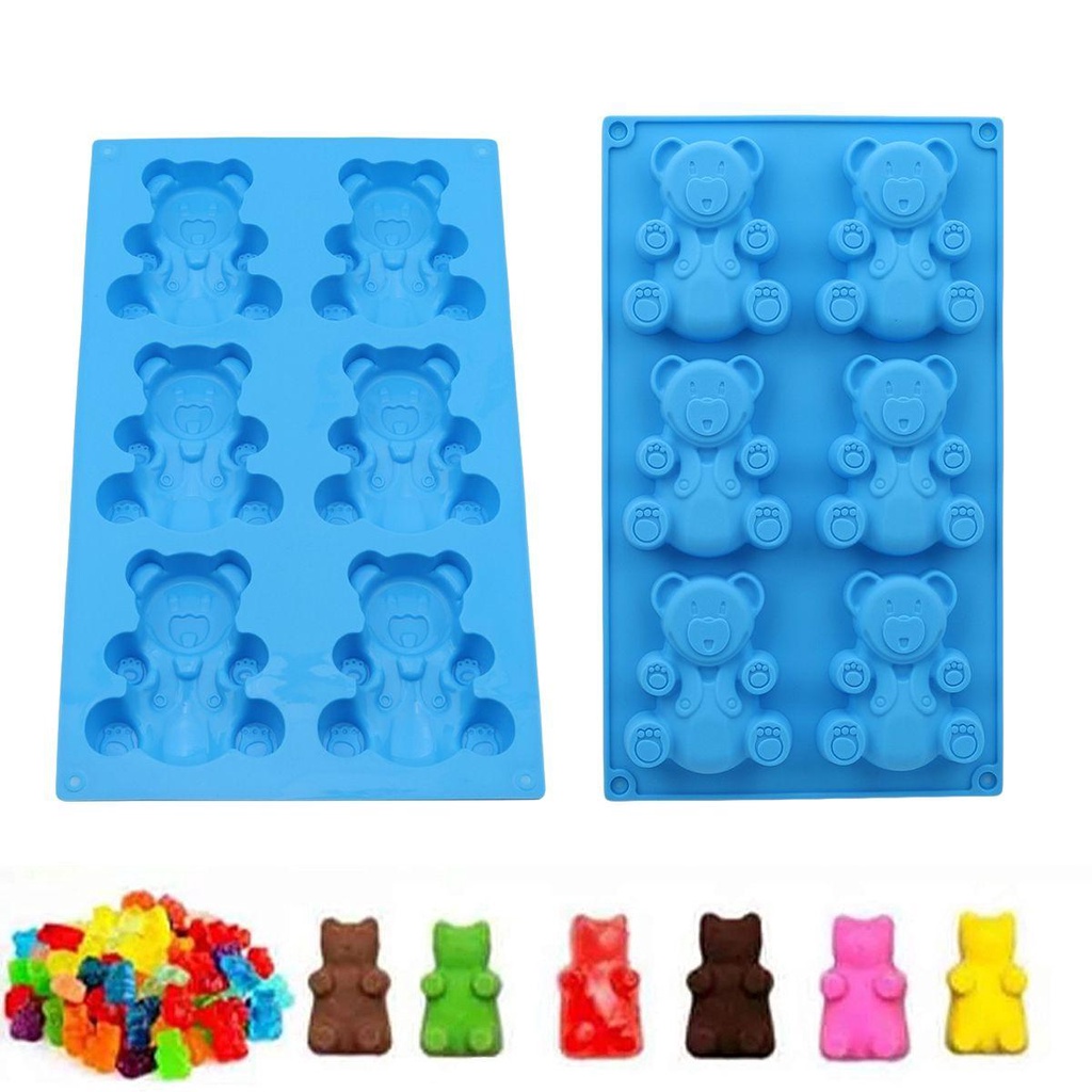 [Elegan] Cetakan Kue DIY Handmade Lucu Sugarcraft Baking Tools Gummy Bear