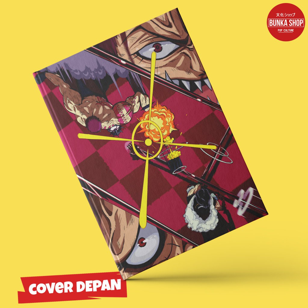 

Note Book Hardcover Anime One Piece Luffy VS Katakuri Ukuran A5 Jurnal Agenda Planner Gift Couple
