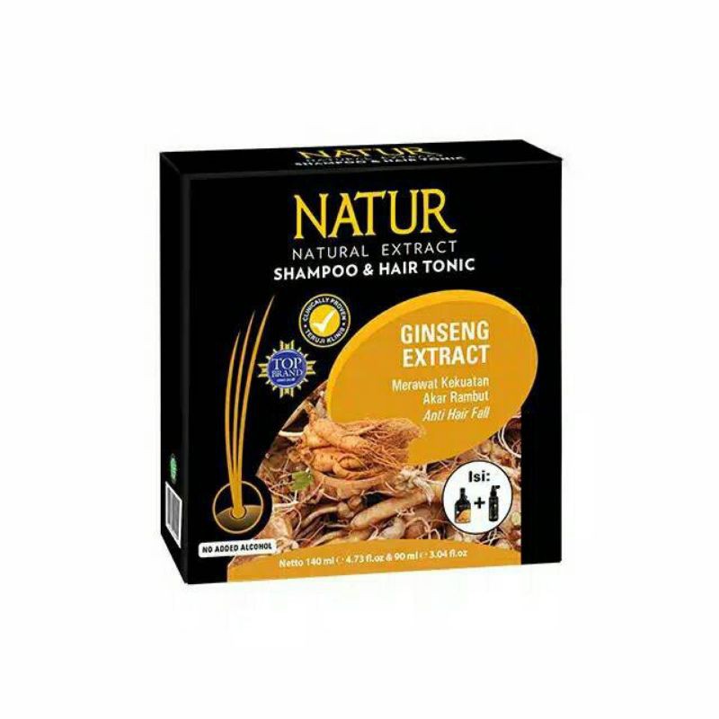 Natur 2IN1 Shampoo &amp; Hair Tonic ( Shampoo 140ml + Hair Tonic 90ml)