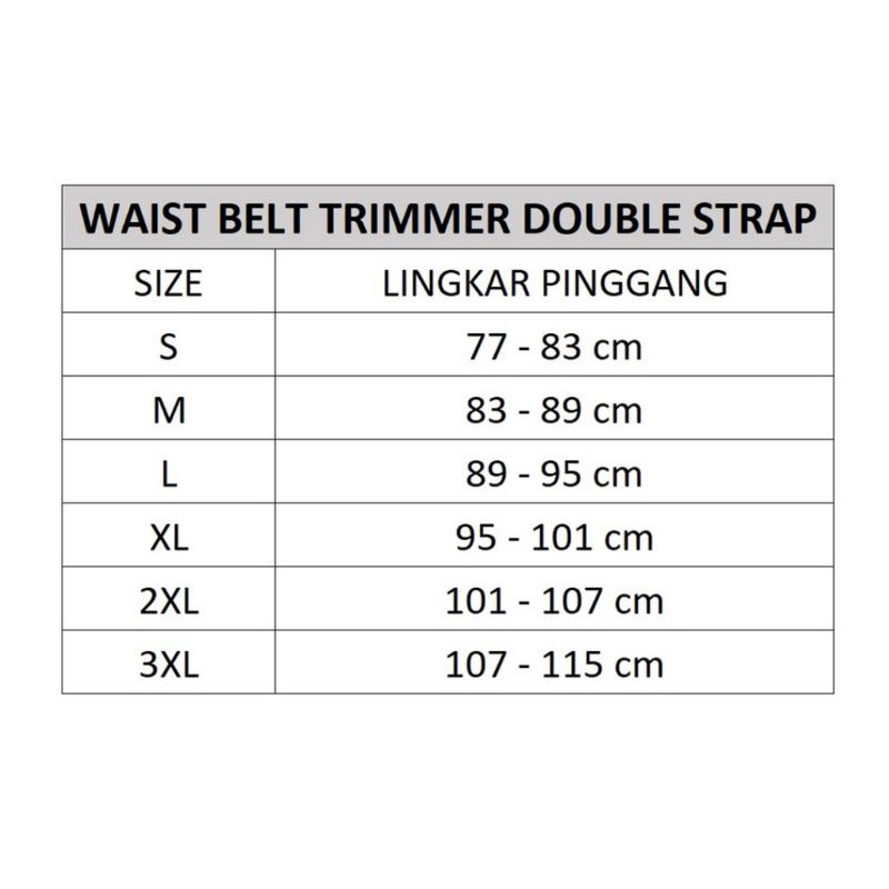 Korset waist trainer zipper double strap pelangsing pengecil perut buncit pria