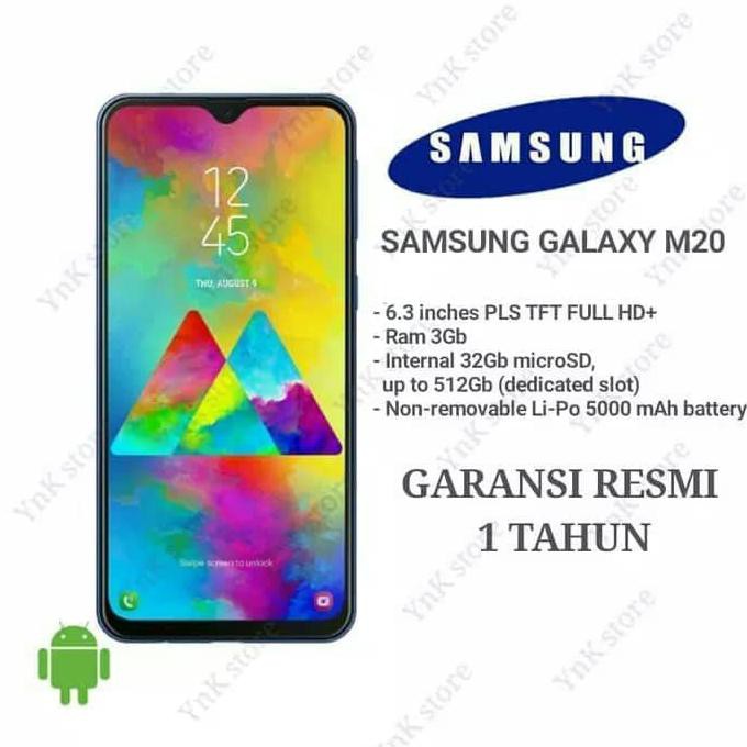 TERMURAH HP SAMSUNG M20 RAM 3/32GB GARANSI RESMI SEIN INDONESIA HP SAMSUNG M20 READY STOCK