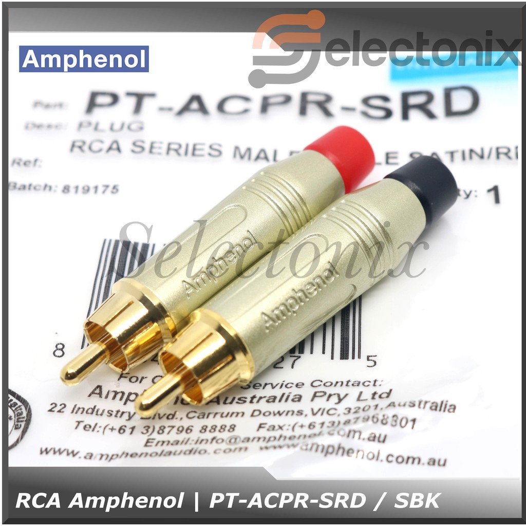 Jack Audio RCA Connector | Amphenol [ACPR-SRD/SBK]