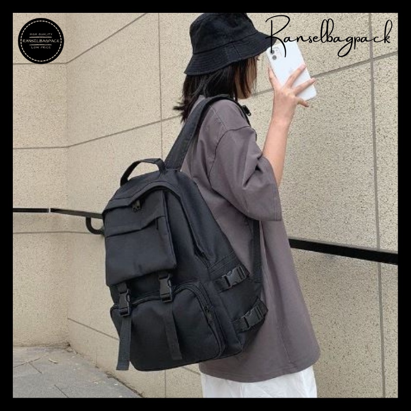 Tas Ransel - Backpack Punggung Anti Air Anak Remaja Sekolah Kuliah Kantor Travelling Backpack Wanita