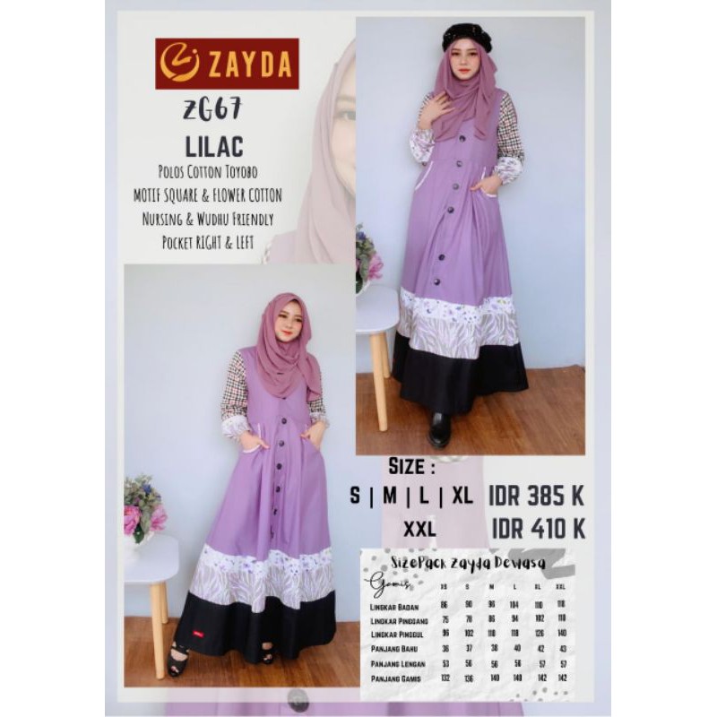 GAMIS ZG 67 LILAC BY ZAYDA ORI