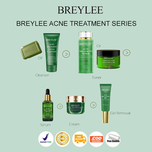 [BPOM] BREYLEE ACNE TREATMENT SERIES |TEA TREE ESSENTIAL [CLEANSER | TONER | PAD | GEL | SOAP]